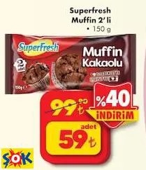 SUPERFRESH MUFFİN 2'Lİ 150 G